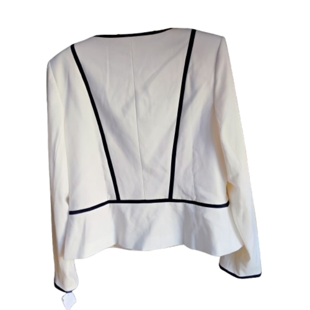 Calvin Klein off white black jacket 16 modern classic chic workwear party staple - Picture 2 of 5